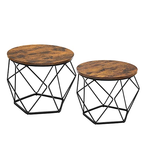 VASAGLE Lot de 2 Tables Basses Rondes VASAGLE Lot de 2 Tables Basses Rondes