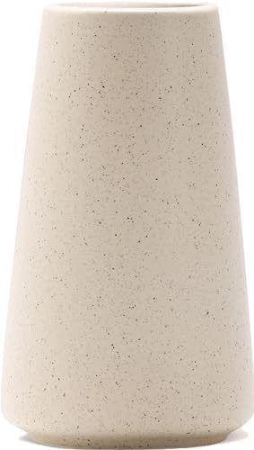 Vase en céramique minimaliste beige de 15,2 cm Vase en céramique minimaliste beige de 15,2 cm