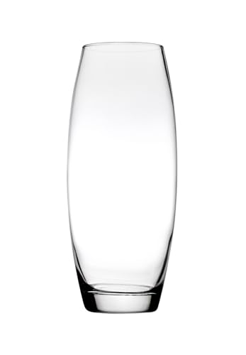Vase en Verre Bombé Transparent de 26 cm