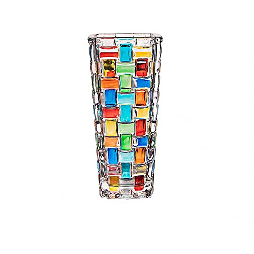 Vase en verre coloré peint à la main Vase en verre coloré peint à la main
