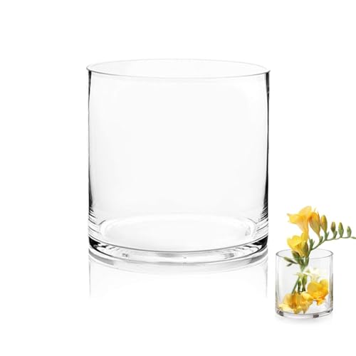 Vase Transparent en Verre 15 x 15 cm Vase Transparent en Verre 15 x 15 cm