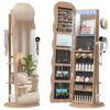 Armoire à bijoux LED avec Miroir Rotatif Armoire à bijoux LED avec Miroir Rotatif