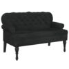 Banc Élégant en Velours Noir