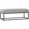Banc Moderne Rembourré en Tissu Gris Banc Moderne Rembourré en Tissu Gris