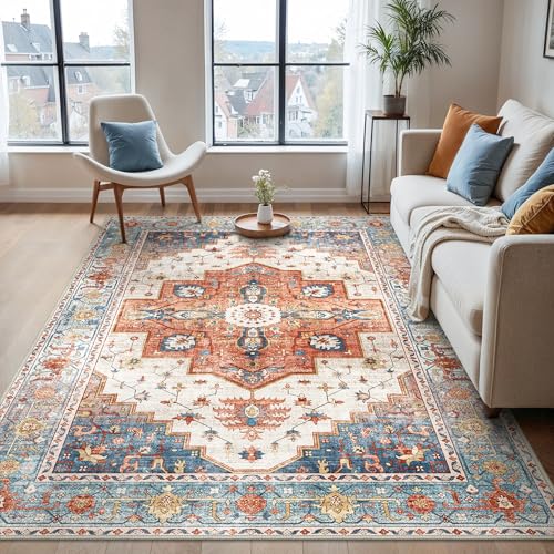 BEIMO Tapis Salon Vintage 120x170cm Antidérapant