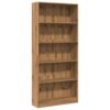 Bibliothèque en chêne Artisanal 80x24x176 cm