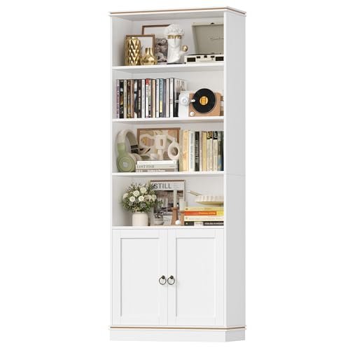 Bibliothèque Étagère 188 cm en Bois Blanc