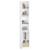 Bibliothèque Étroite à 6 Niveaux en Blanc