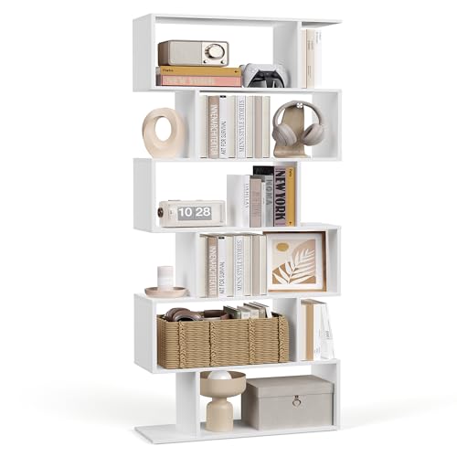 Bibliothèque VASAGLE à 6 Niveaux Blanc Bibliothèque VASAGLE à 6 Niveaux Blanc
