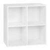 Bibliothèque WOLTU à 4 Compartiments en Bois