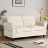 Canapé 2 Places Beige avec Accoudoirs Canapé 2 Places Beige avec Accoudoirs