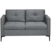 Canapé 2 Places Contemporain en Tissu Gris Canapé 2 Places Contemporain en Tissu Gris