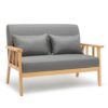 Canapé 2 Places Scandinave en Tissu Lin Canapé 2 Places Scandinave en Tissu Lin