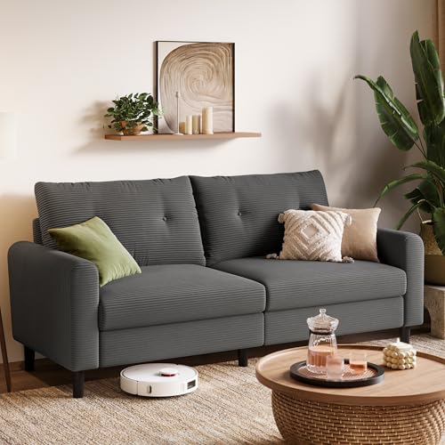 Canapé 3 Places LINSY HOME en Velours Canapé 3 Places LINSY HOME en Velours