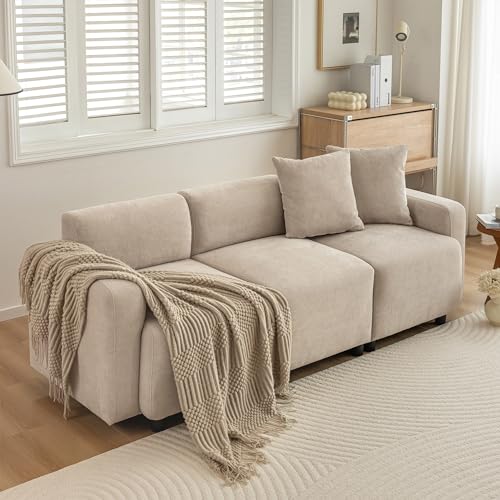 Canapé 3 places Merax en tissu beige Canapé 3 places Merax en tissu beige