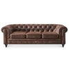 Canapé Chesterfield 3 Places Vintage INTENSE DECO Canapé Chesterfield 3 Places Vintage INTENSE DECO