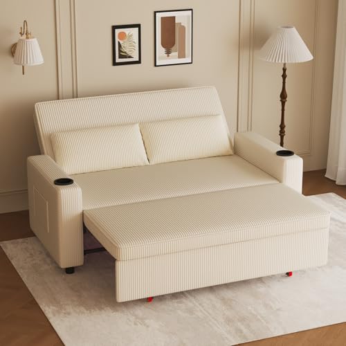 Canapé Convertible 2 Places Moderne Beige Canapé Convertible 2 Places Moderne Beige
