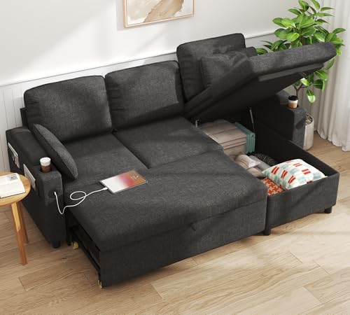 Canapé d'angle Convertible avec Rangement