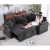 Canapé d'Angle Convertible en Chenille