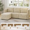Canapé d'angle modulable convertible beige Canapé d'angle modulable convertible beige