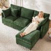Canapé d'angle modulable doux en tissu Canapé d'angle modulable doux en tissu