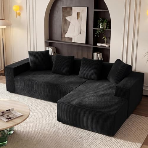 Canapé d'angle modulable Yihomfy en velours Canapé d'angle modulable Yihomfy en velours