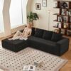 Canapé d'angle modulable Yihomfy en velours