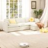 Canapé d'angle Modulaire 3 Places Beige Canapé d'angle Modulaire 3 Places Beige