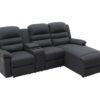 Canapé d'angle Relax Tissu Anthracite
