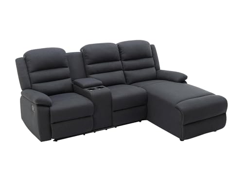 Canapé d'angle Relax Tissu Anthracite Canapé d'angle Relax Tissu Anthracite