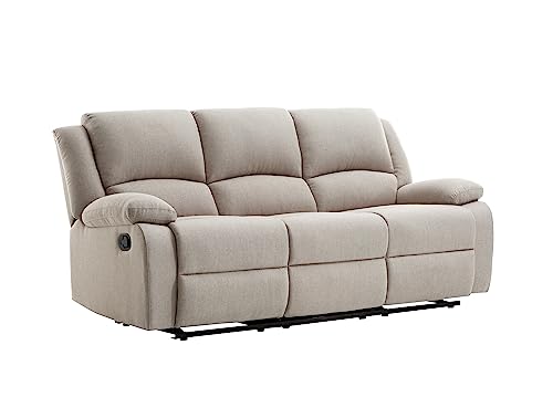 Canapé de Relaxation 3 Places Beige Canapé de Relaxation 3 Places Beige