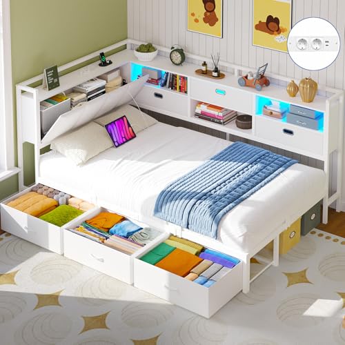 Canapé Lit 90x190 avec Rangement Intelligent Canapé Lit 90x190 avec Rangement Intelligent