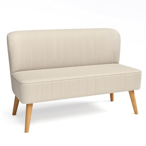Canapé Loveseat Beige Compact 2 Places