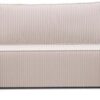 Canapé Panoramique Convertible en Velours Beige