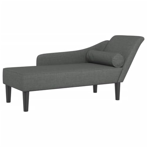 Chaise longue avec coussins gris foncé Chaise longue avec coussins gris foncé