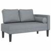 Chaise longue confortable avec coussins gris Chaise longue confortable avec coussins gris
