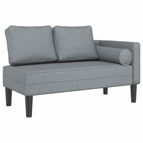 Chaise longue confortable avec coussins gris Chaise longue confortable avec coussins gris