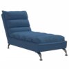 Chaise Longue Moderne avec Coussins Bleus Chaise Longue Moderne avec Coussins Bleus