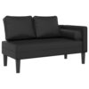 Chaise Longue Similicuir Noir Élégante Chaise Longue Similicuir Noir Élégante