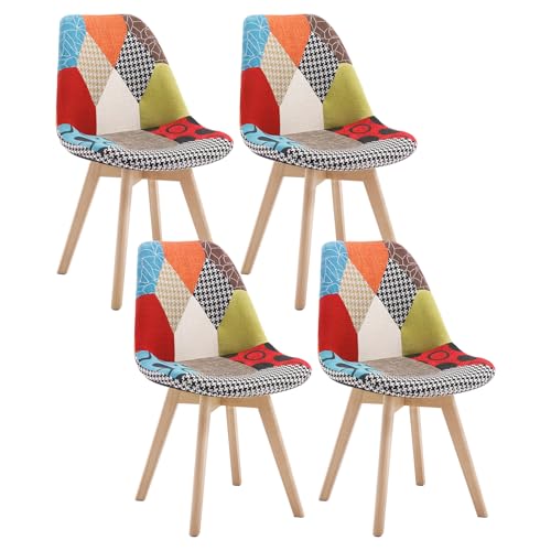 Chaises Salle à Manger Patchwork Multicolore Chaises Salle à Manger Patchwork Multicolore