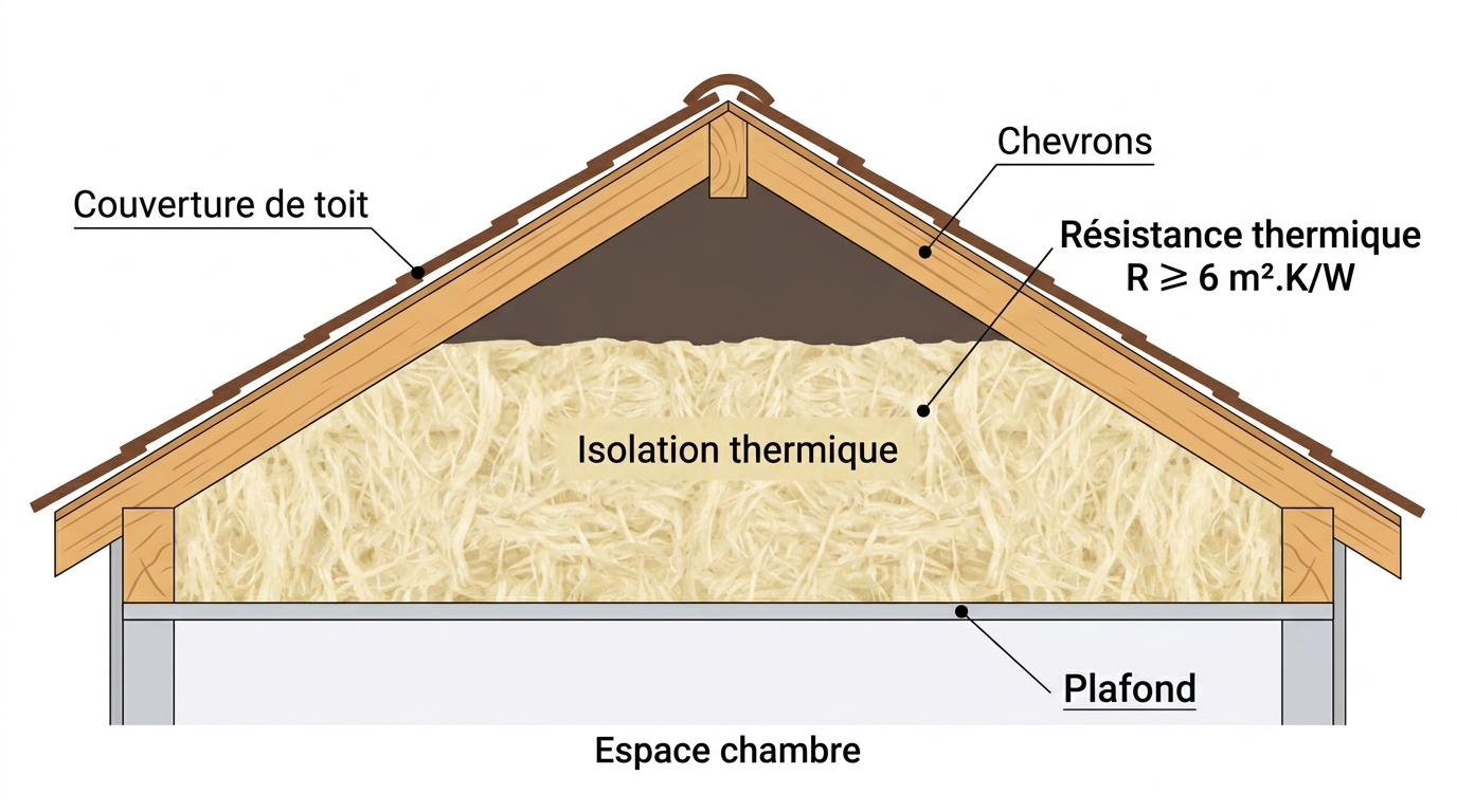 Isolation thermique d'une chambre aménagée sous un comble très bas isolation thermique d'une chambre aménagée sous un comble très bas