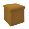 Coffre Pouf Pliable Jaune Design Contemporain