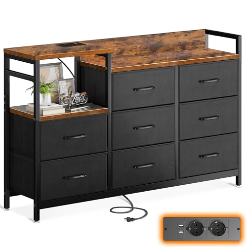 Commode Vintage avec Chargeurs Intégrés Commode Vintage avec Chargeurs Intégrés