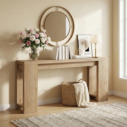 Console d'Entrée Lailang 160cm en Chêne Clair