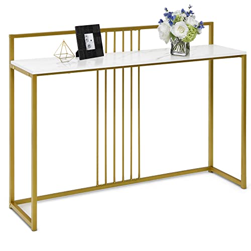 Console d'Entrée Étroite en Marbre Doré Console d'Entrée Étroite en Marbre Doré