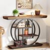 Console de Style Industriel en Bois 105 cm Console de Style Industriel en Bois 105 cm