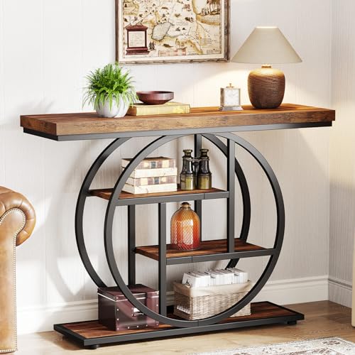 Console de Style Industriel en Bois 105 cm Console de Style Industriel en Bois 105 cm