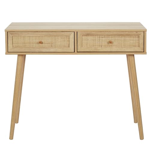 Console en Bois Élégante avec 2 Tiroirs