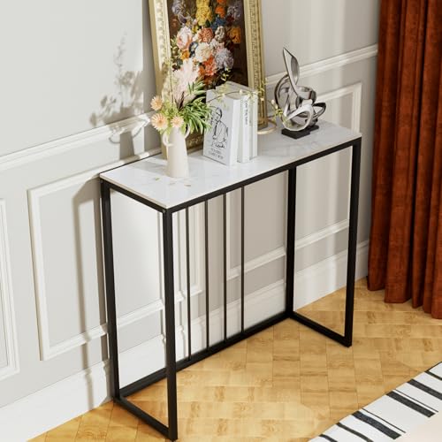 Console En Marbre Blanc Nuage 80 cm