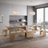 Console extensible Imago Factory avec bancs Console extensible Imago Factory avec bancs